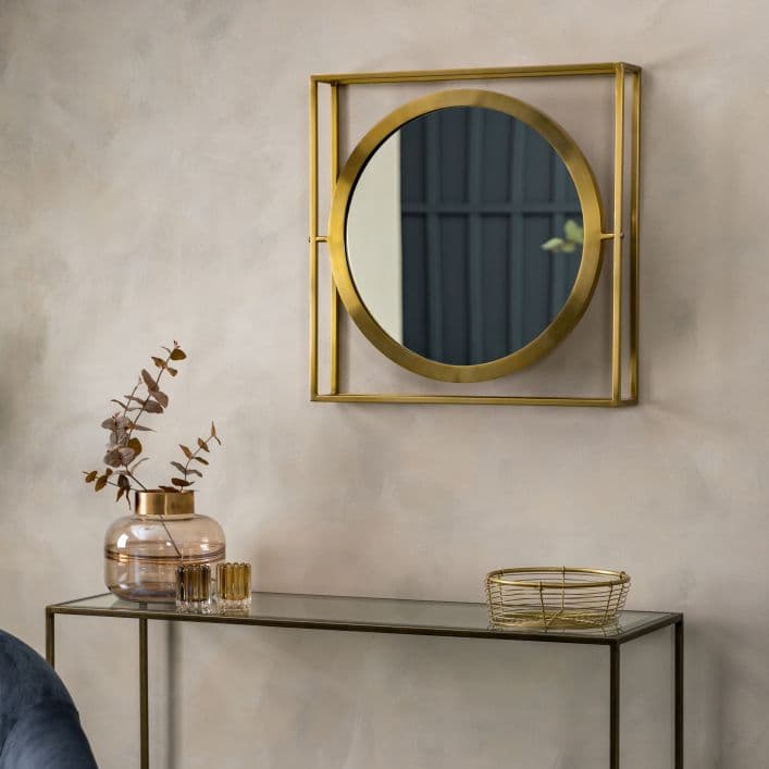 Hague Mirror Brass 610x100x610mm